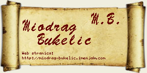 Miodrag Bukelić vizit kartica